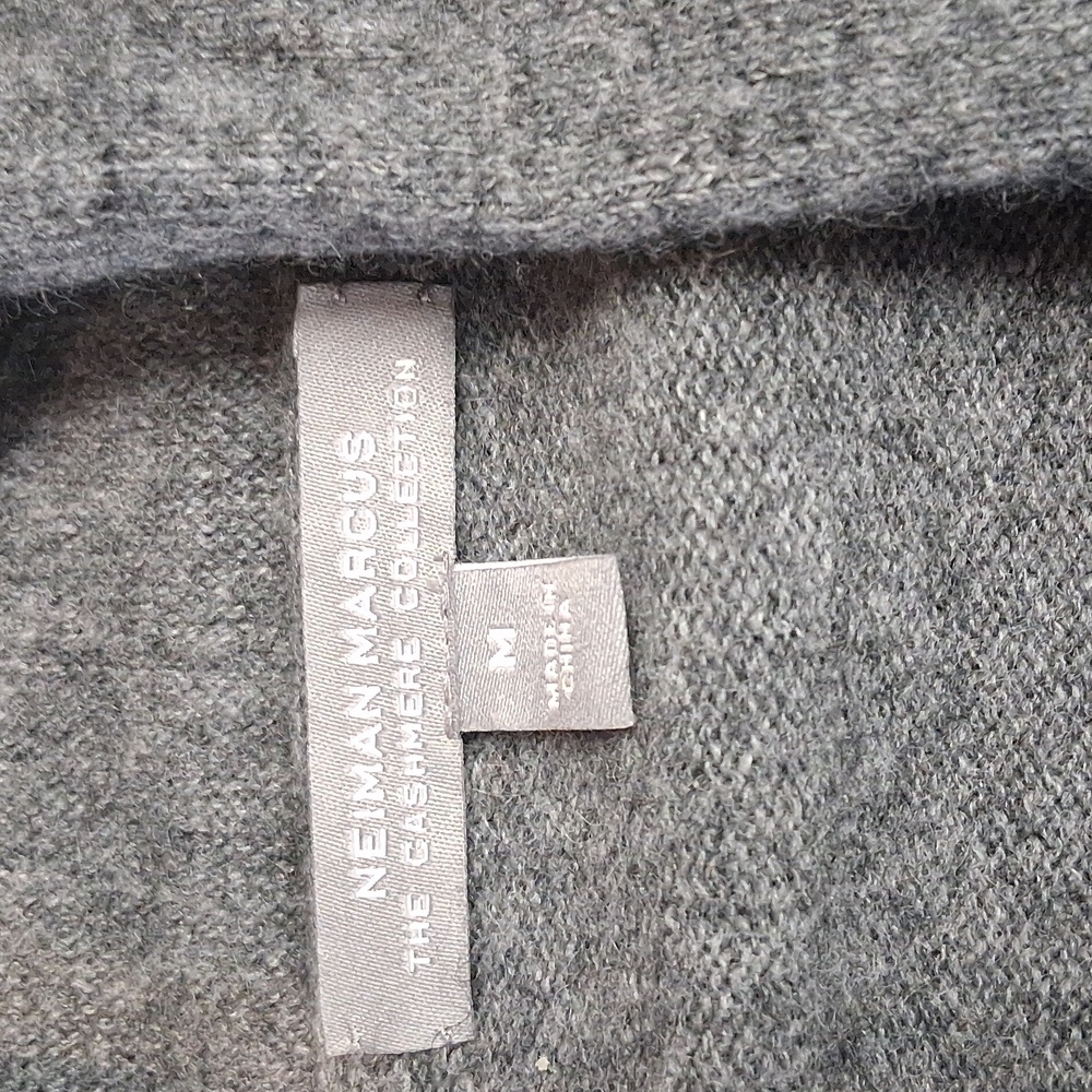 Neiman Marcus Women's Dark Grey Cashmere Open Cardigan M - Picture 3 of 3